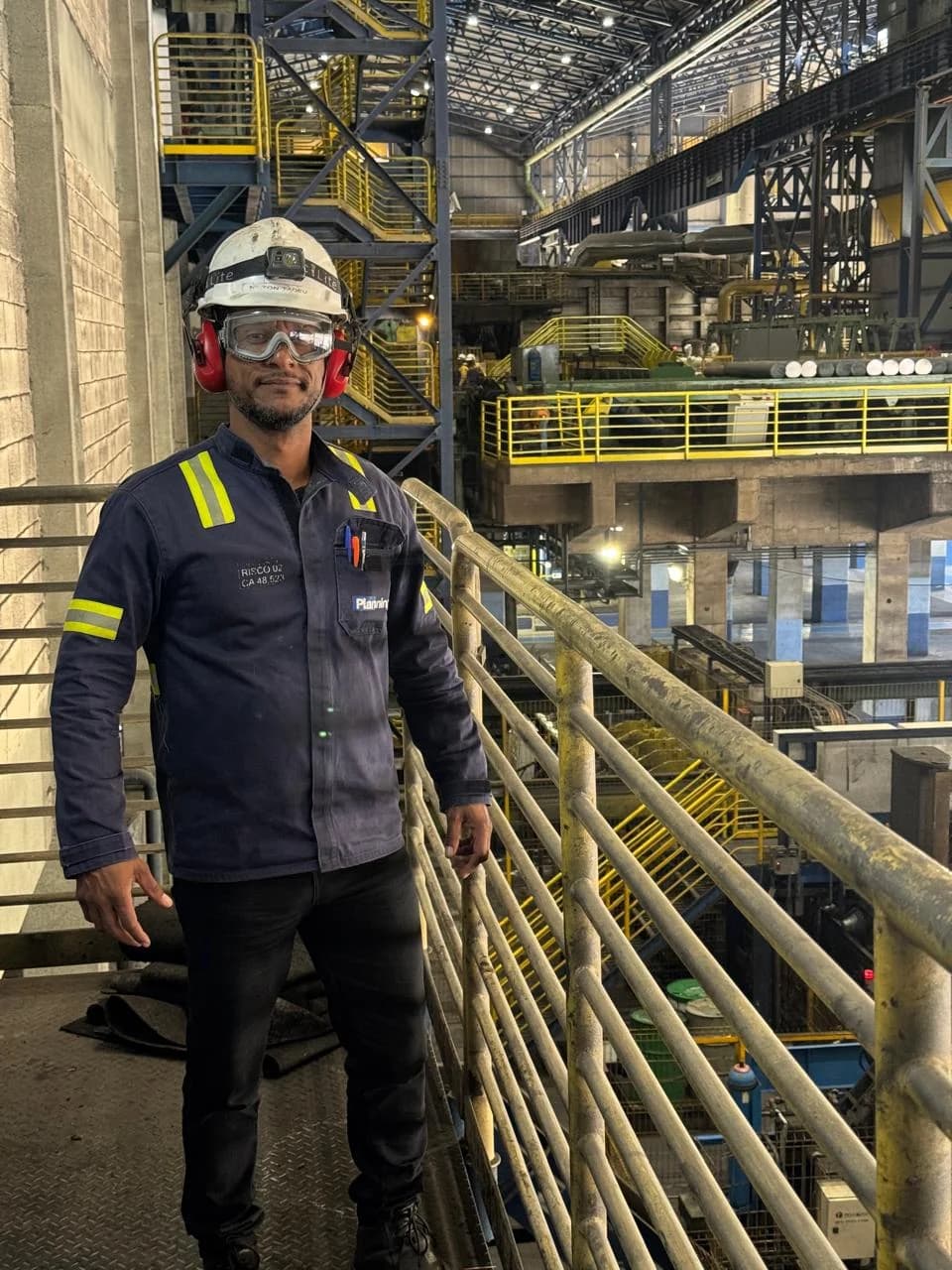 Colaborador Planning em planta siderúrgica